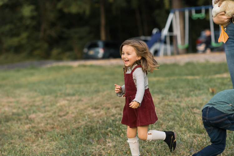 Fall is in full swing here in NJ, my first Fall Family session with Anna and Adam at their Farm House in Hackettstown NJ. Anna and Adam recently purchased their dream farm house on a 4 acres of land. This family of four now has chickens, ducks, birds, cats, a dog, sheep and plans to add many more to the list in the future. I had the honor of visiting Anna and Adam and their two beautiful children at their Farm the other day. I got much need vitamin D walking around the property, enjoying the foliage, running around with their kids and meeting all the farm animals. I sincerely enjoy photographing families now because there are no dull moments with kids, every moment is perfect! Fall family session at Anna and Adam’s Farm at Hackettstown NJ photographed by Karis from HeyKaris.